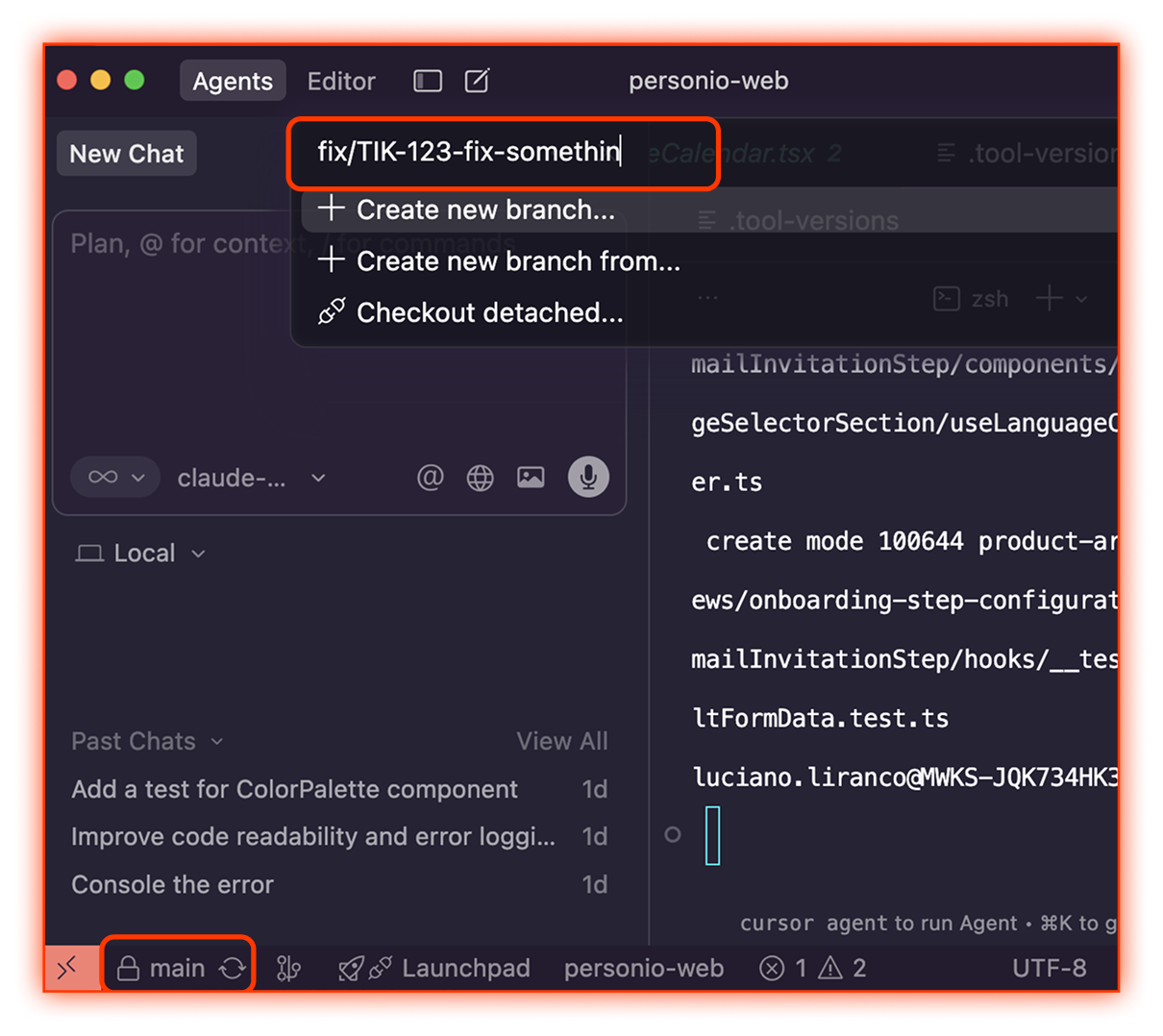 Designer fixing in Cursor