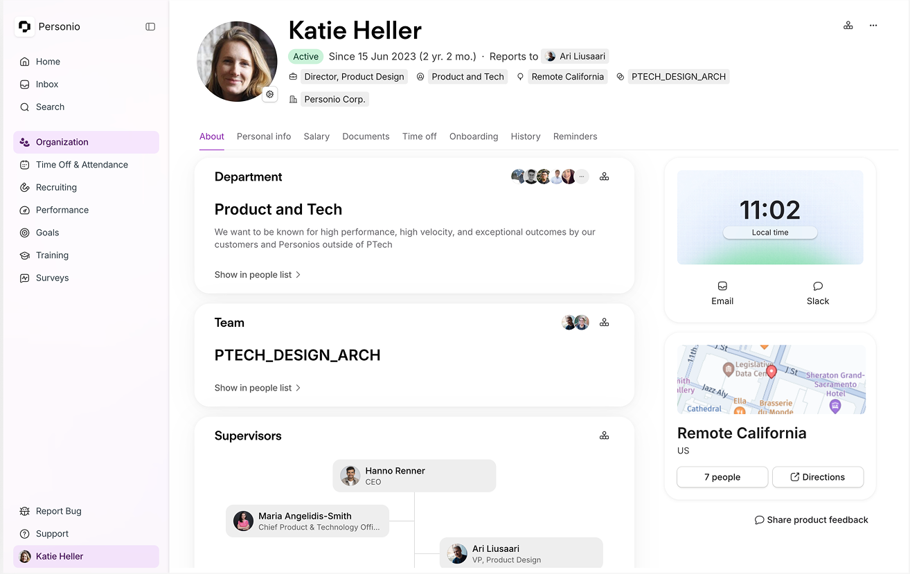 Employee Profile after